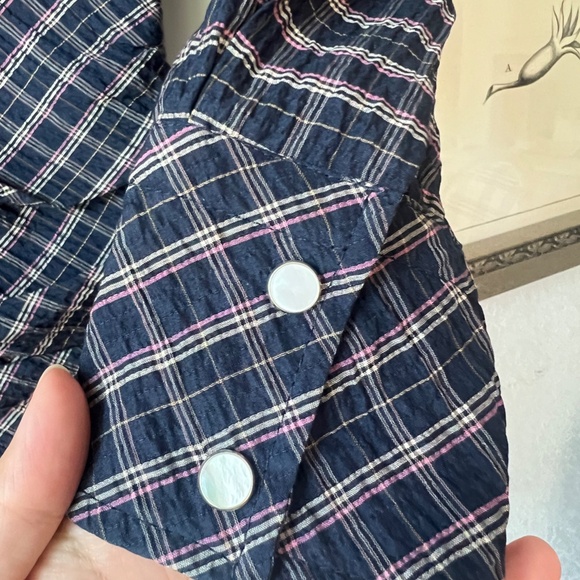 ISABEL MARANT FILANUA PUFF-SLEEVE PLAID MINI DRESS - Size 38/US 6 - Picture 6 of 13